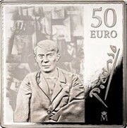 50 Euros Picasso's "Arlequín con Espejo", Spain, 2023 reverse image