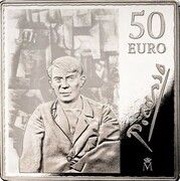 50 Euros Picasso's "Mujer con los brazos levantados", Spain, 2023 reverse image