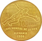 100 Euros - Juan Carlos I FIFA World Cup, Germany 2006, Spain, 2004 reverse image