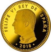 100 Euros - Felipe VI 2018 FIFA World Cup, Russia obverse image