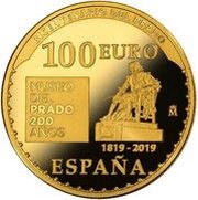 100 Euros 200 years of the Prado Museum - School of Pasiteles obverse image