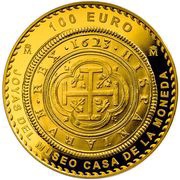 100 Euro IV Centenary of the "Centén", Spain, 2023 reverse image
