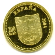 200 Euros Isabella I of Castile, Spain, 2004 reverse image