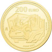 200 Euros - Juan Carlos I Juan Gris, Spain, 2012 reverse image