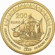 200 Euros Pacific Ocean - Núñez de Balboa, Spain, 2013 reverse image