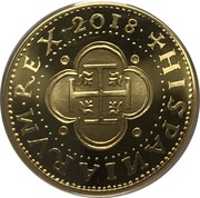 200 Euros 4 Escudos of Felipe II minted in 1588, Spain, 2018 reverse image