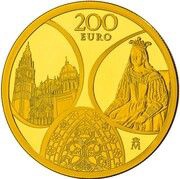 200 Euros - Felipe VI Gothic age, Spain, 2020 reverse image