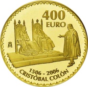 400 Euros Christopher Columbus, Spain, 2006 reverse image