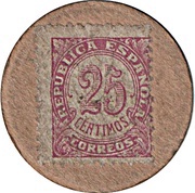 25 Centimos Numeral obverse image