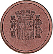 25 Centimos Numeral, Spain, 1938 reverse image