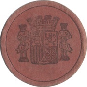25 Centimos Special Stamp, Spain, 1938 reverse image
