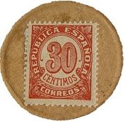 30 Centimos Numeral obverse image