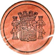 60 Centimos Allegory, Spain, 1938 reverse image
