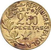 2½ Pesetas Menorca reverse image