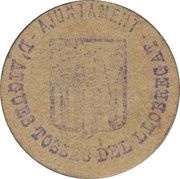 5 Céntimos Aigüestoses del Llobregat, Spain, 1937 reverse image