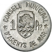 1 Peseta Arenys de Mar obverse image