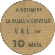 10 Céntimos La Palma de Cervelló obverse image