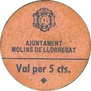 5 Céntimos Molins de Llobregat obverse image