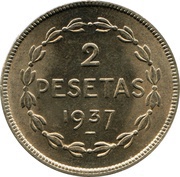 2 Pesetas Euzkadi reverse image