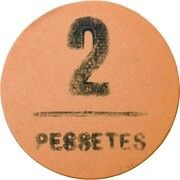 2 Pesetas Granadella reverse image