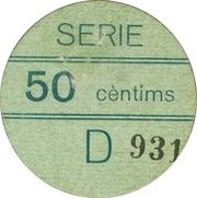 50 Céntimos Viella, Spain,  reverse image