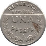 1 Peseta Santander, Palencia and Burgos, Spain, 1937 reverse image