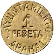 1 Peseta Arahal obverse image