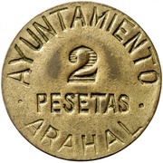 2 Pesetas Arahal obverse image