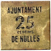 25 Centimos Nulles obverse image