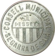 1 Peseta Segarra de Gaia; copper-nickel obverse image