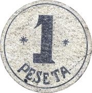 1 Peseta Puig, Spain,  reverse image