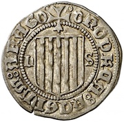 ½ Real - Ioana and Karolus I, Spain, 1520 reverse image