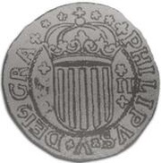 2 Reales - Philipus V, Spain, 1716 reverse image