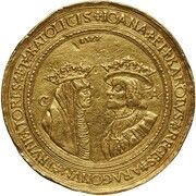 100 Ducats - Ioana and Karolus I proclamation obverse image