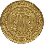 100 Ducats - Ioana and Karolus I proclamation, Spain, 1528 reverse image