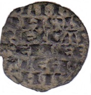 Dinero "1st Granada war" - Alfonso X no mark obverse image