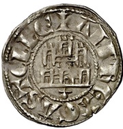 Dinero "prieto" - Alfonso X Coruna obverse image