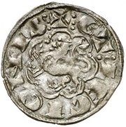 Dinero "2nd Granada war" - Alfonso X Avila, Spain, 1277-1284 reverse image