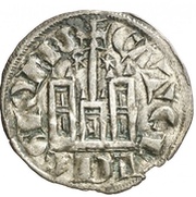 Dinero "Cornado" - Sancho IV annulete, Spain, 1286-1288 reverse image