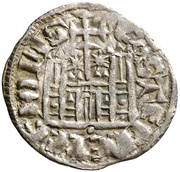 Dinero "Cornado" - Sancho IV point, Spain, 1286-1288 reverse image