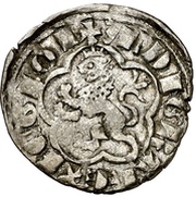 Dinero - Alfonso XI siege de Algeciras,Seville, Spain, 1343 reverse image