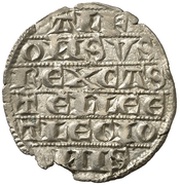 Silver maravedi "1st Granada war" - Alfonso X Burgos obverse image