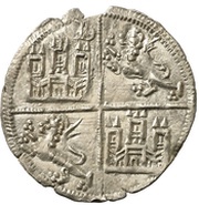 Silver maravedi "1st Granada war" - Alfonso X Burgos, Spain, 1264-1268 reverse image