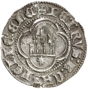 ½ Real - Pedro I Coruna, Spain, 1350-1366 reverse image