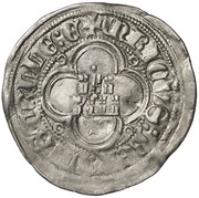 ½ Real - Enrique II Toledo, Spain, 1373-1379 reverse image