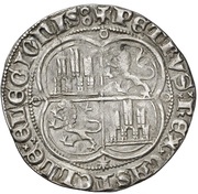 Real - Pedro I Coruna, Spain, 1350-1366 reverse image