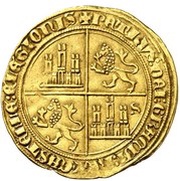 Dobla - Pedro I Seville, Spain, 1350-1366 reverse image