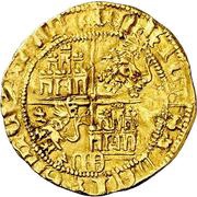 ½ Enrique - Enrique IV Segovia; king in lobular border, Spain, 1455-1465 reverse image