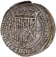 1 Real - Ferdinandus V and Elisabet I Seville, Spain, 1474-1497 reverse image