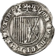 1 Real - Ferdinandus V and Elisabet I Burgos, Spain, 1475-1497 reverse image